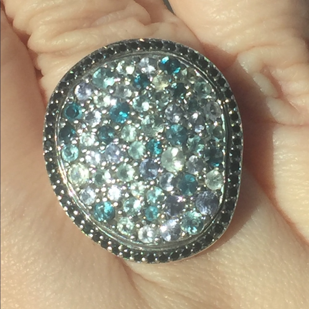 Sold sold Sapphire, Topaz, Tanz Silver Ring